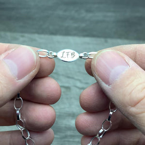 Initial bracelet sterling silver