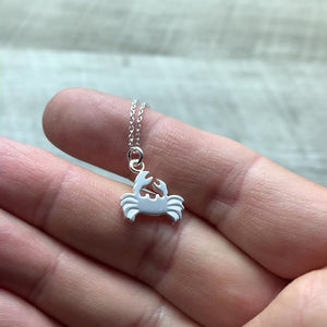 Crab necklace sterling silver