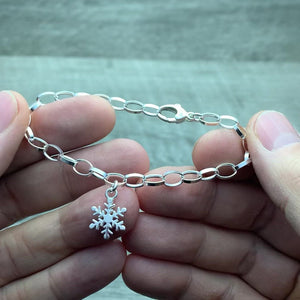 Snowflake bracelet sterling silver